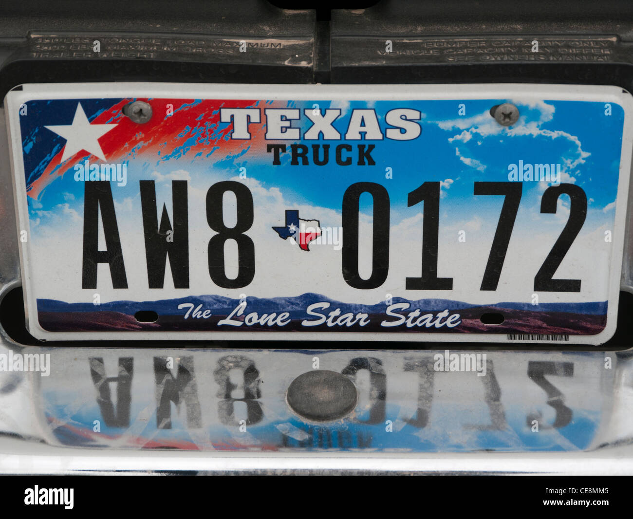 Texas original car number  plate.