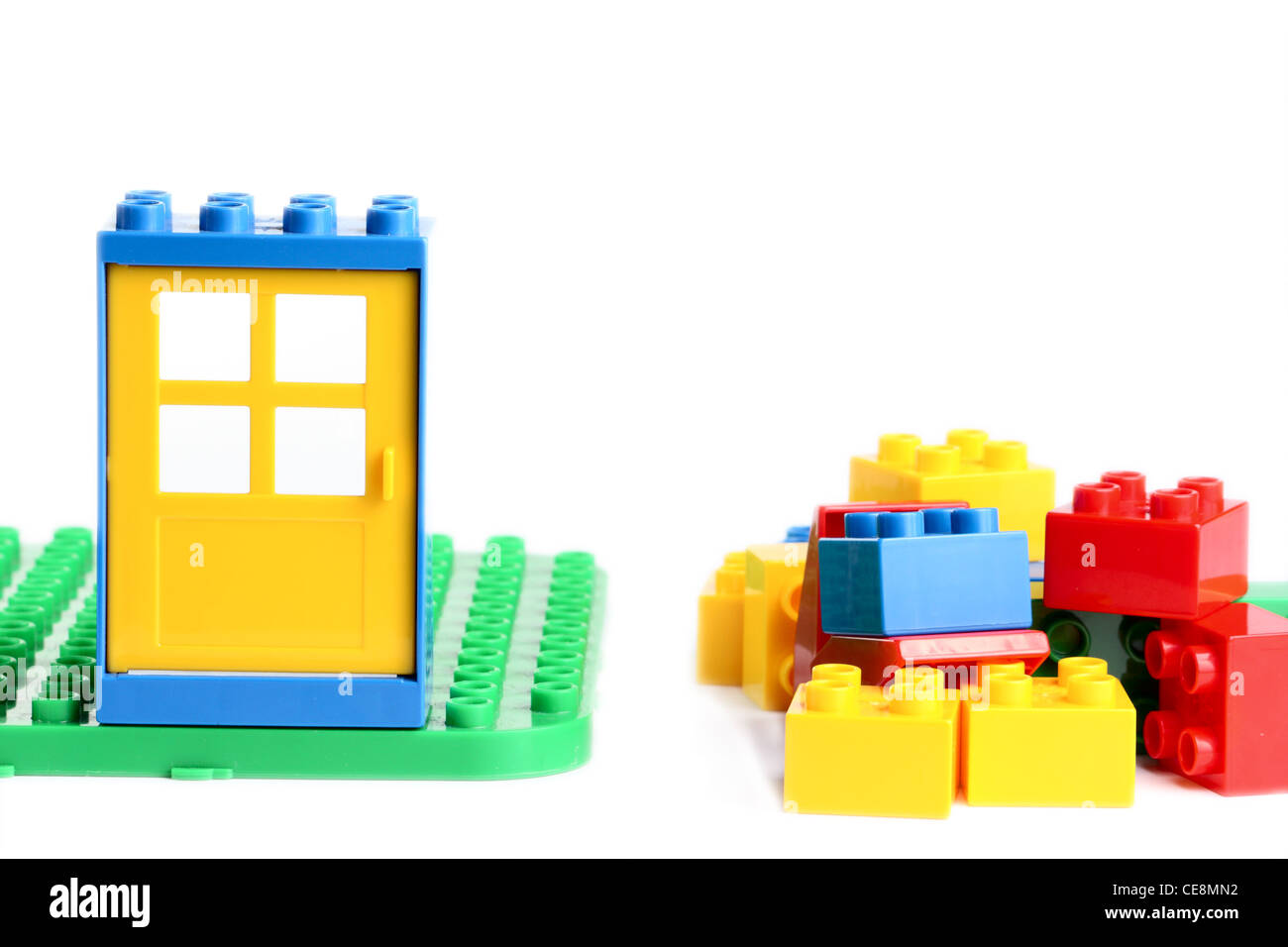 Some colored bricks from game Stock Photo