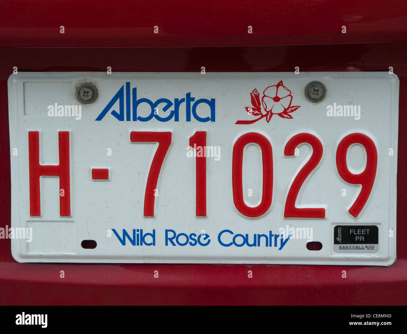 Alberta Car number plate Stock Photo Alamy