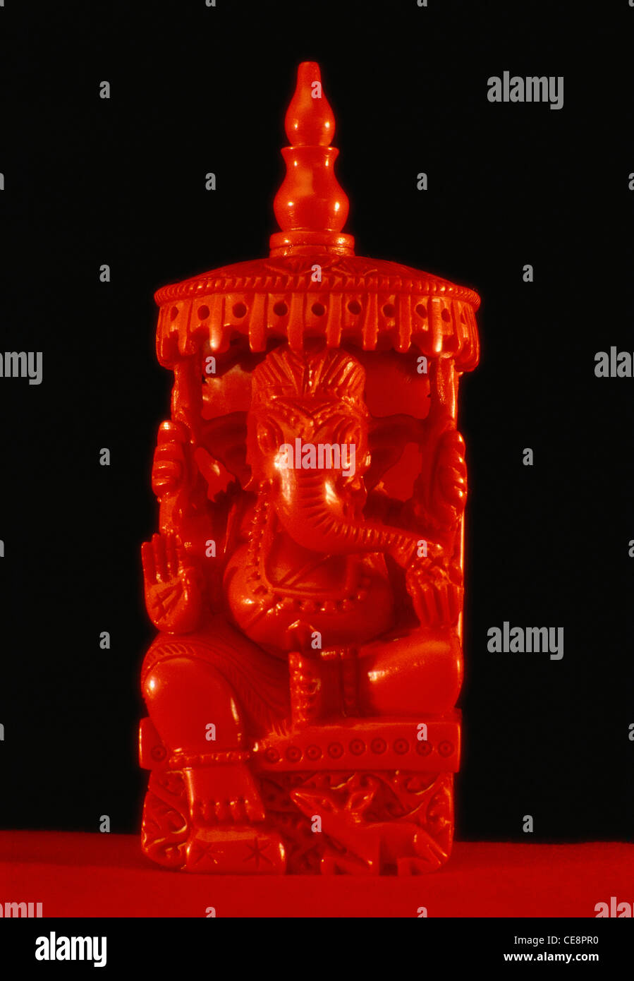 AAD 81383 : Indian God Ganesh Elephant head Lord made in stone india Stock Photo