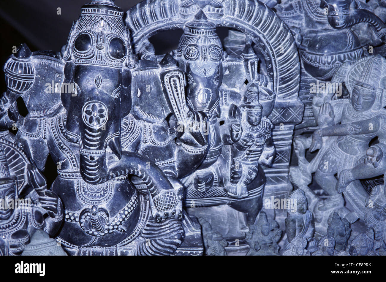 BPM 81393 : stone sculpture of Indian God Ganesh Elephant head Lord india Stock Photo