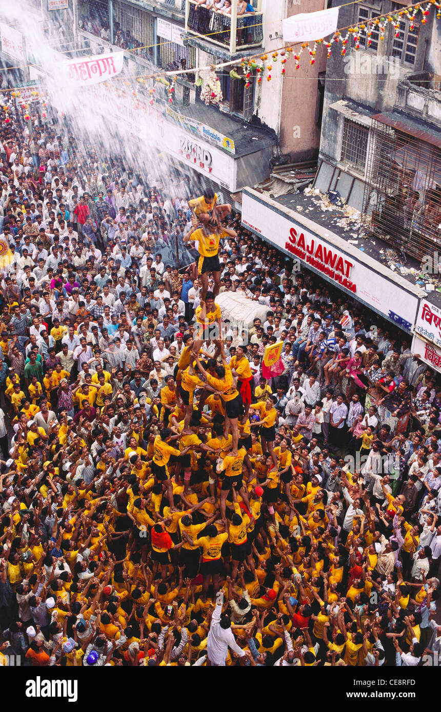 Human Pyramid to break pot on Janmashtami Janmashtami gokul ashtami