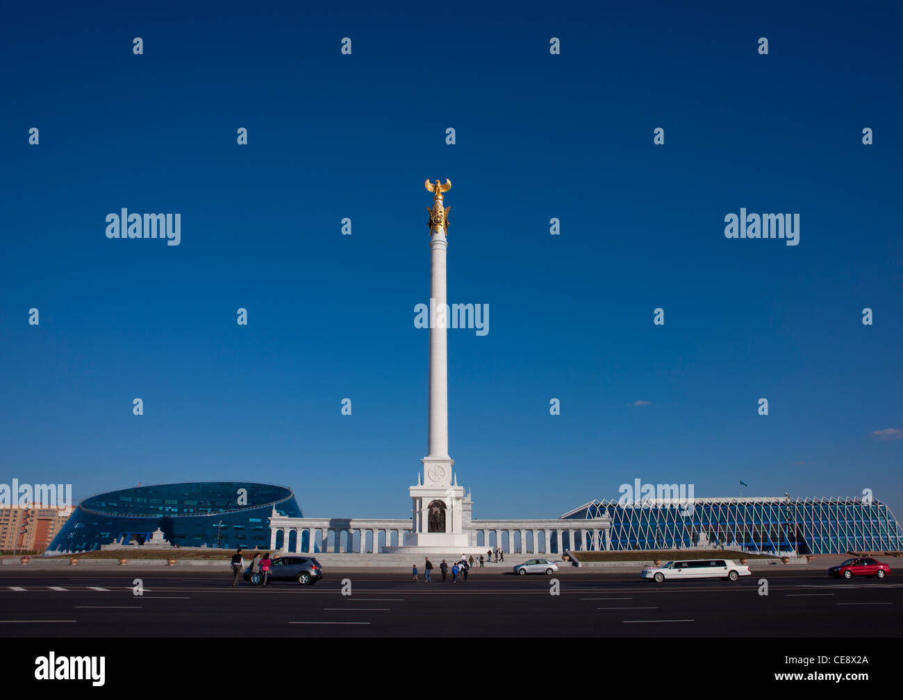 Kazakh Eli square, Astana, Kazakhstan Stock Photo