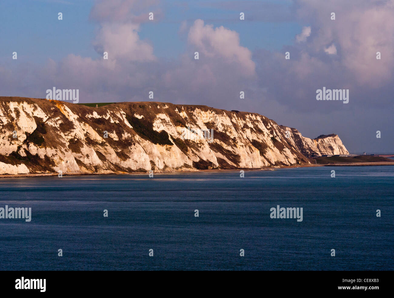 The White Cliffs Of Dover On The Kent Coastline UK Stock Photo