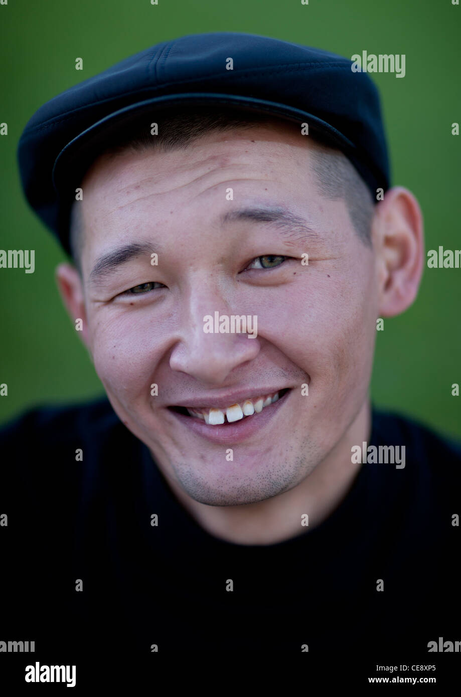 Ethnic kazakh man, Astana, Kazakhstan Stock Photo