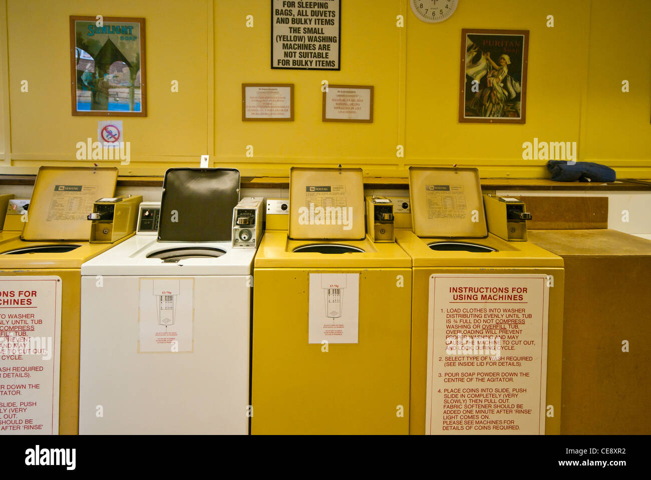 Laundry Washing Machines In A Launderette Stock Photo 43222566