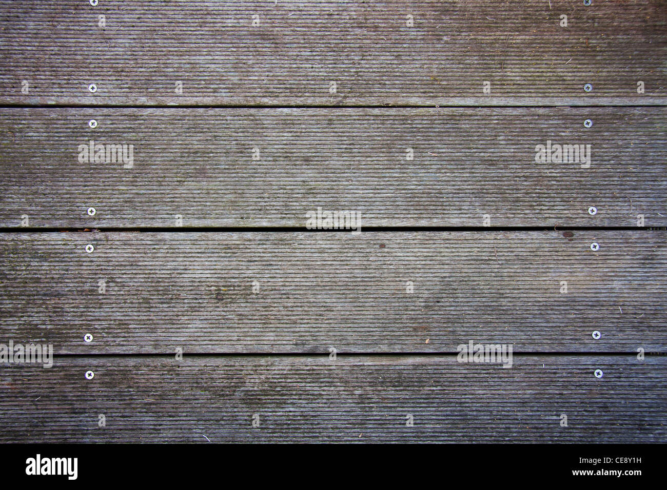 Screwed planks Stock Photo