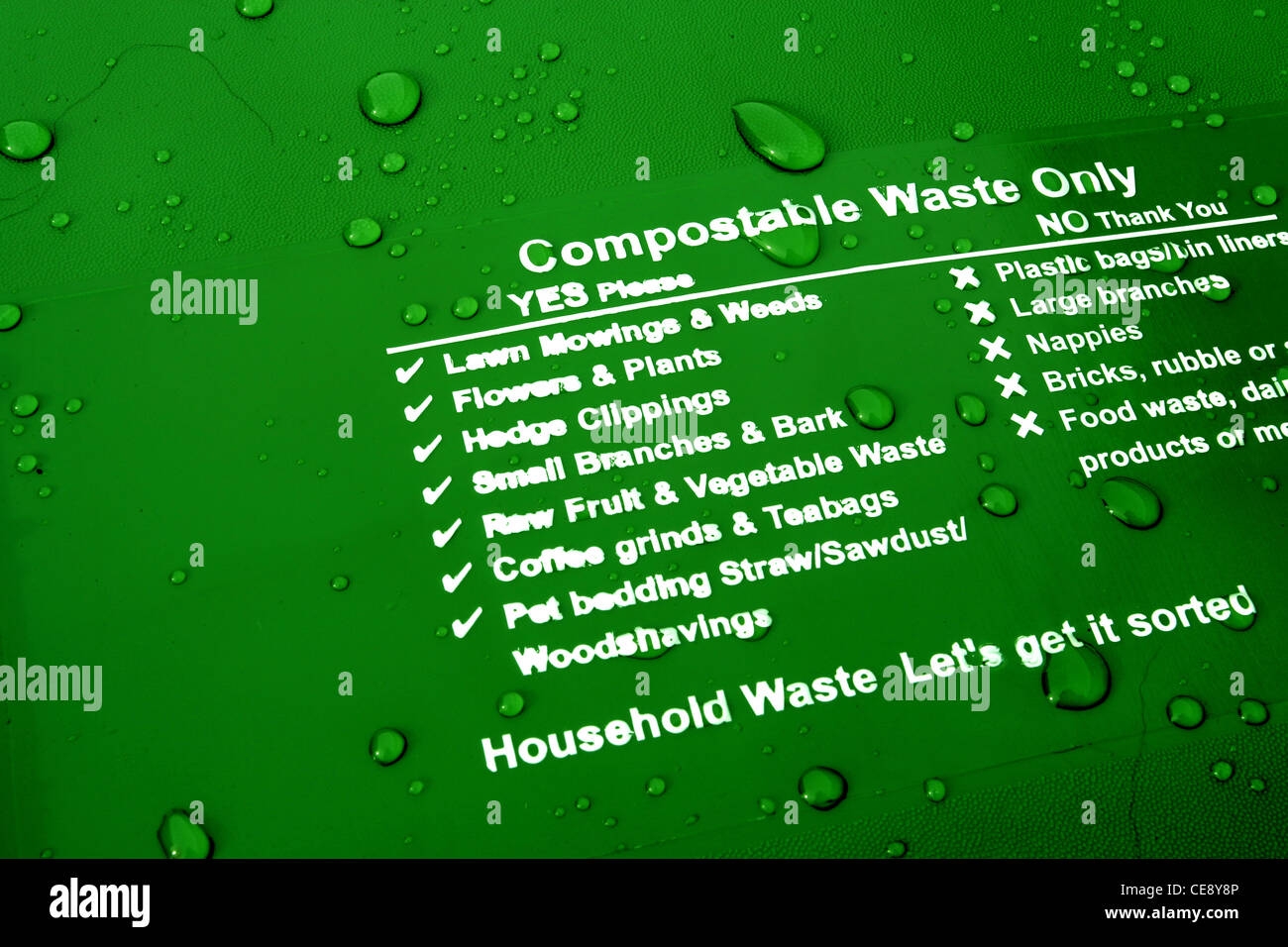 green recycling bin UK Stock Photo Alamy