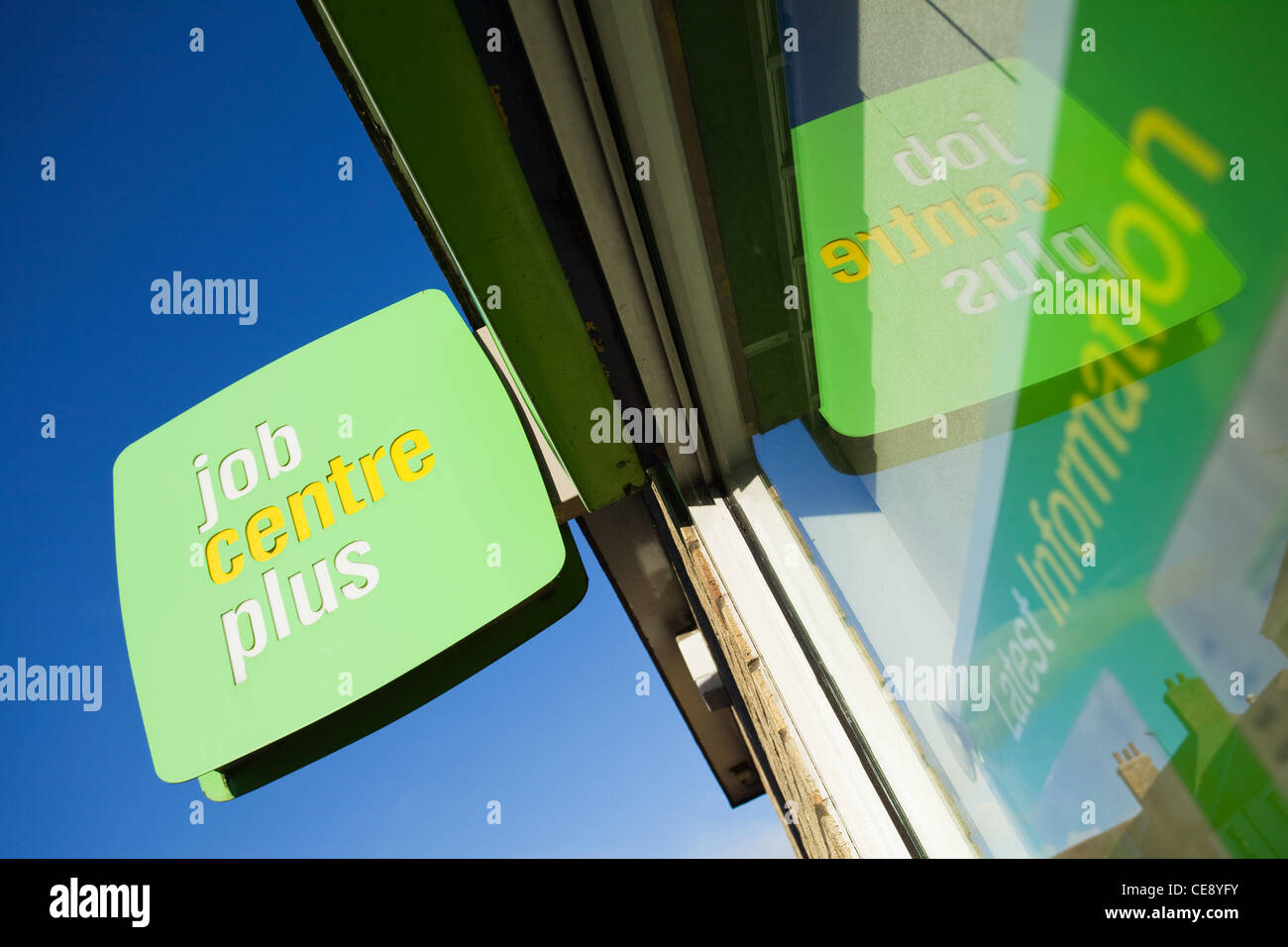 A job centre plus building on a high street in an English town Stock