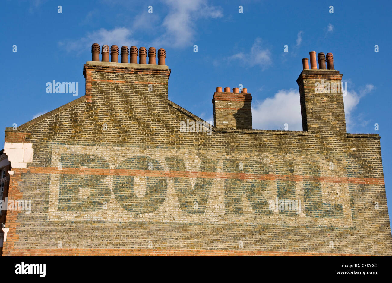 Advert on the 'Bovril Wall'  Brixton London England Europe Stock Photo