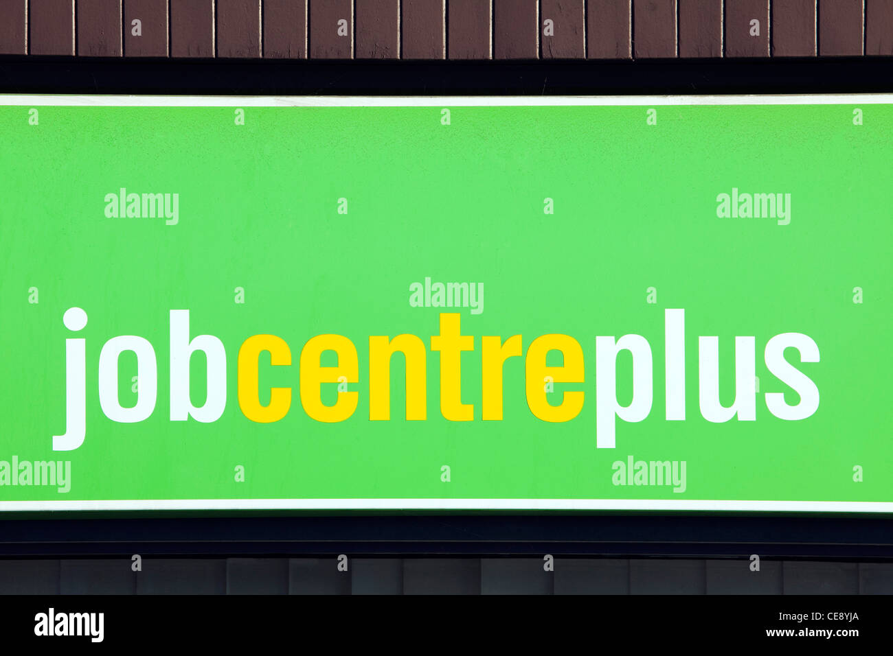 A job centre plus building on a high street in an English town Stock