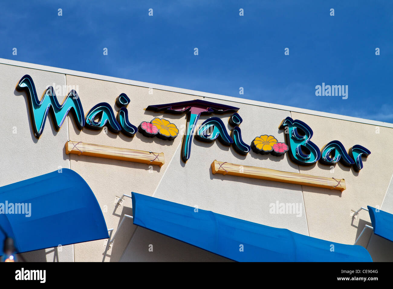 The Mai Tai Bar at the pike Rainbow Harbor Long Beach California Stock