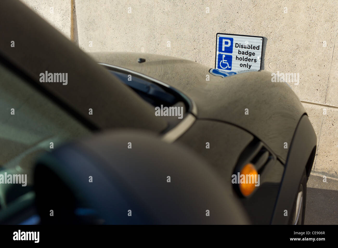 Disabled Blue Badge Holders parking sign at the Spa Bridlington