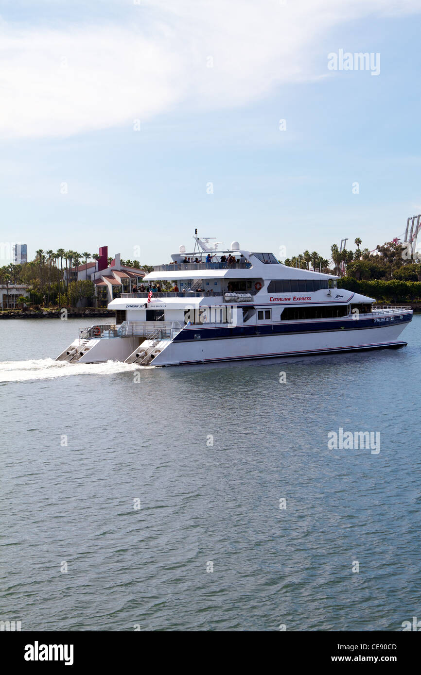 Catalina Express boat arriving in Long Beach California from Catalina