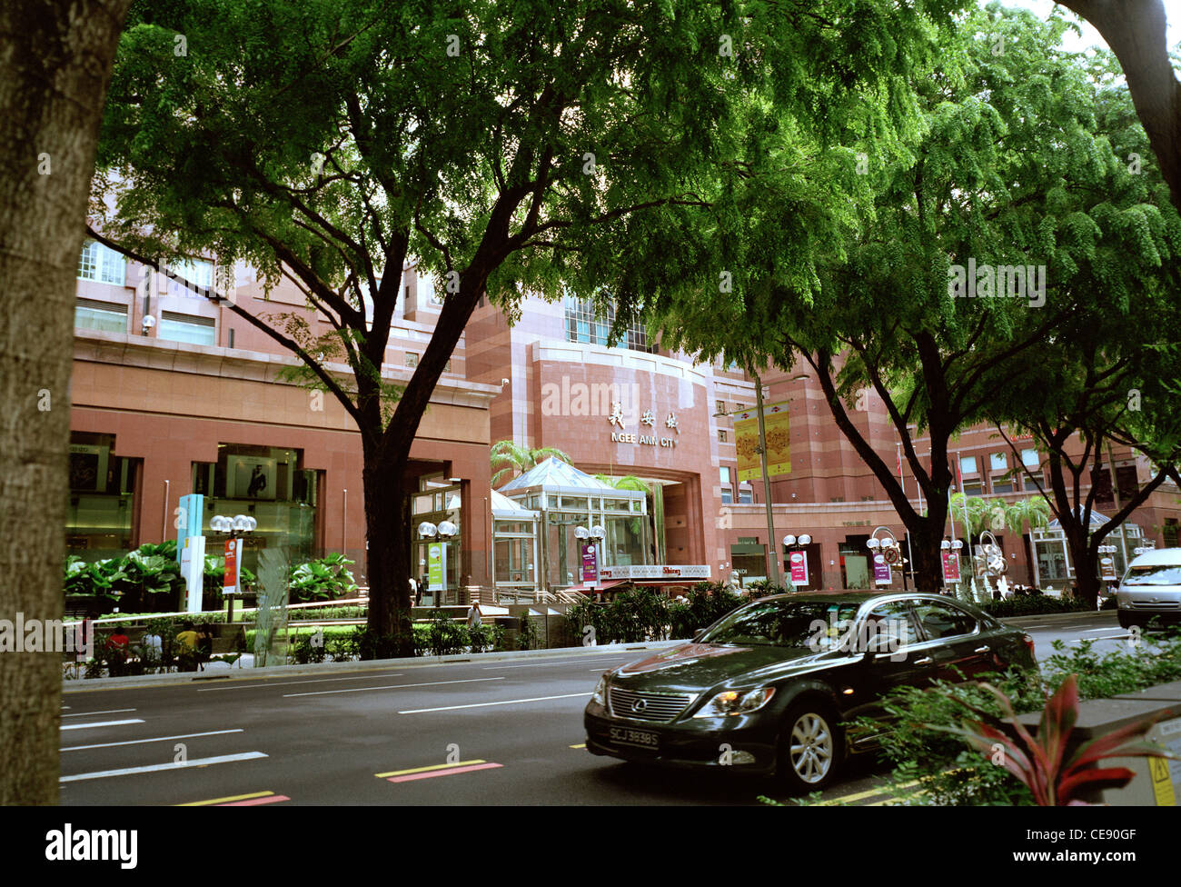 Street scene on the exclusive Orchard Road in Singapore in Far East Southeast Asia. Exclusive Rich Wealth Wealthy Life Car Modern Modernity Travel Stock Photo