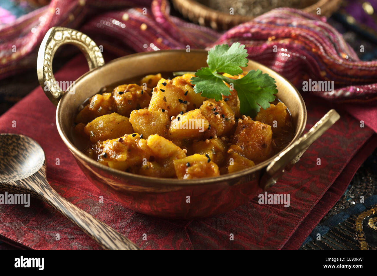 Bombay potatoes Indian Food Stock Photo Alamy
