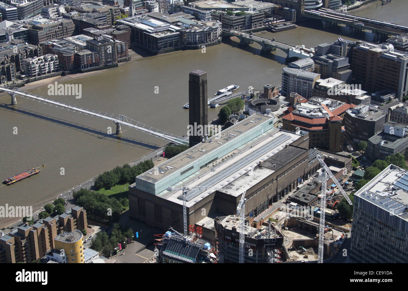 Aerial image, Tate Modern, London SE1 Stock Photo