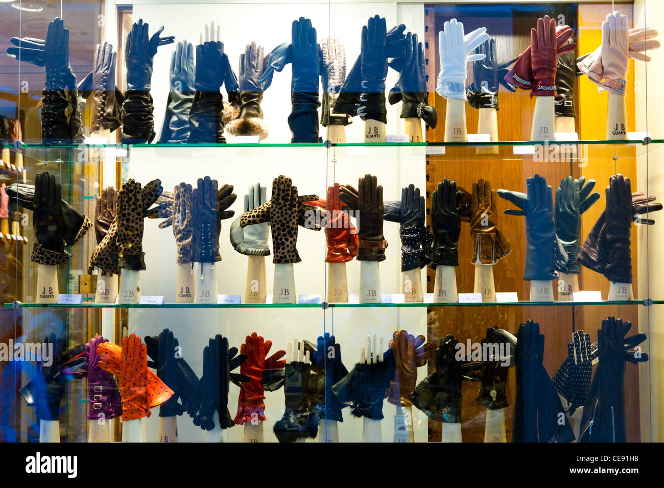 Glove Shop Window, Venice, Italy Stock Photo - Alamy