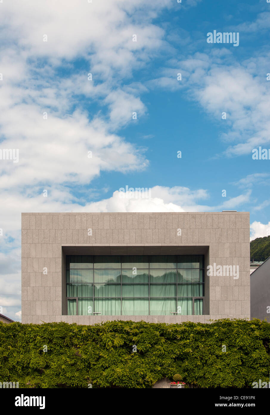 Modern Building of Universität Mozarteum (Mozart University of Music and Dramatic Arts) in Mirabell Gardens, Salzburg, Austria Stock Photo