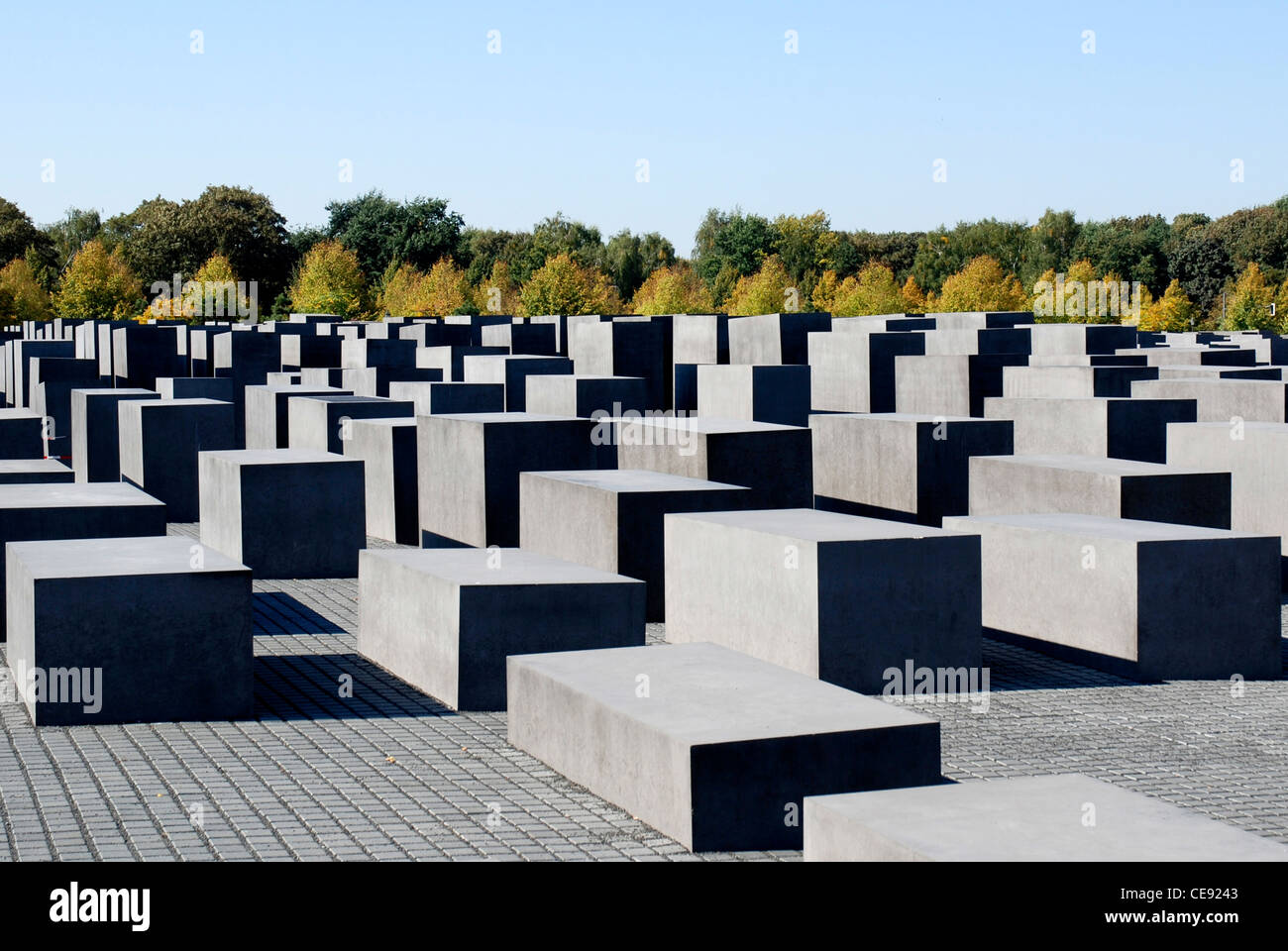 Memorial to the Murdered Jews of Europe in Berlin. Stock Photo
