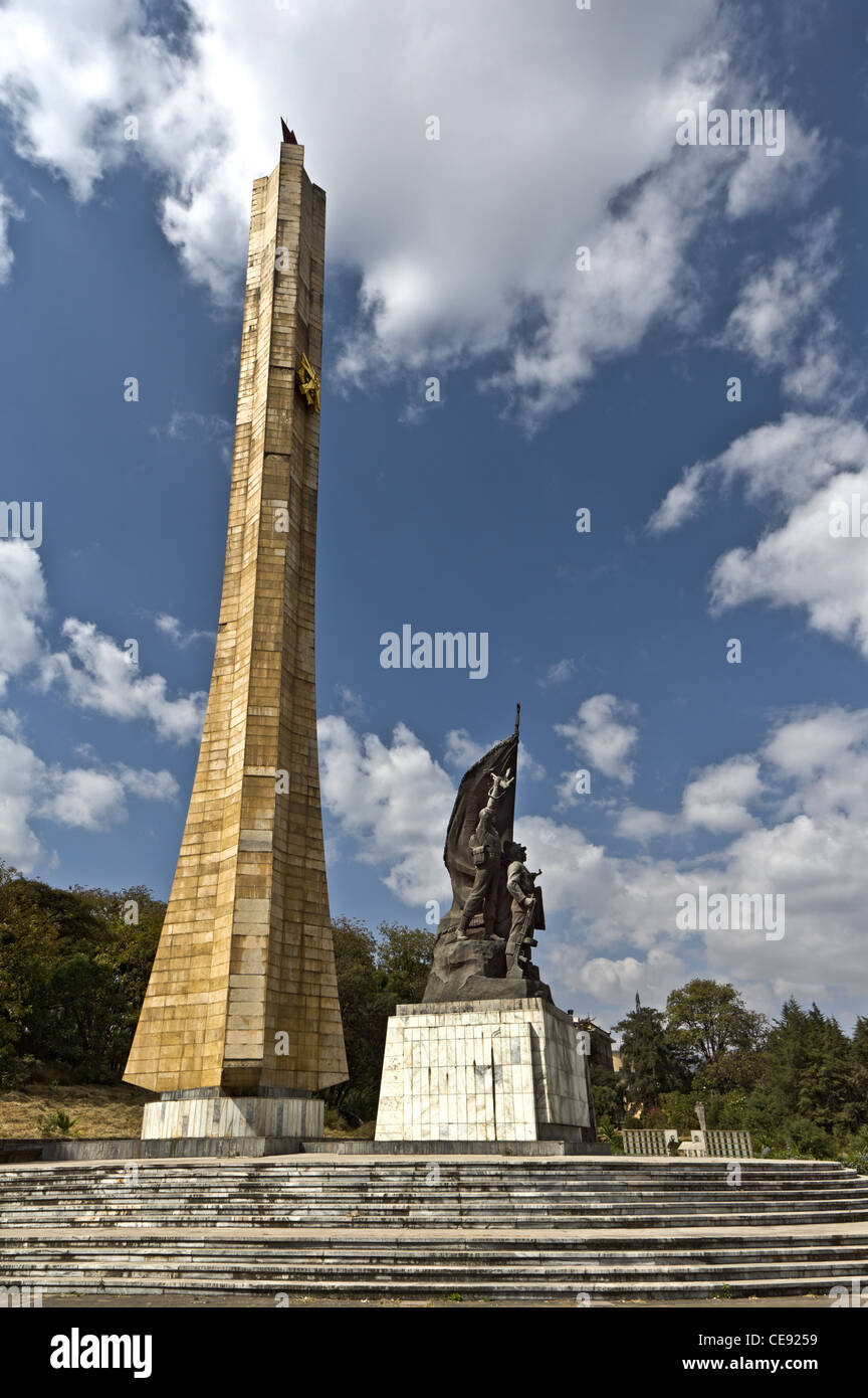 A monument erected by the Derg regime in honor of Ethiopian soldiers in Addis Ababa Stock Photo