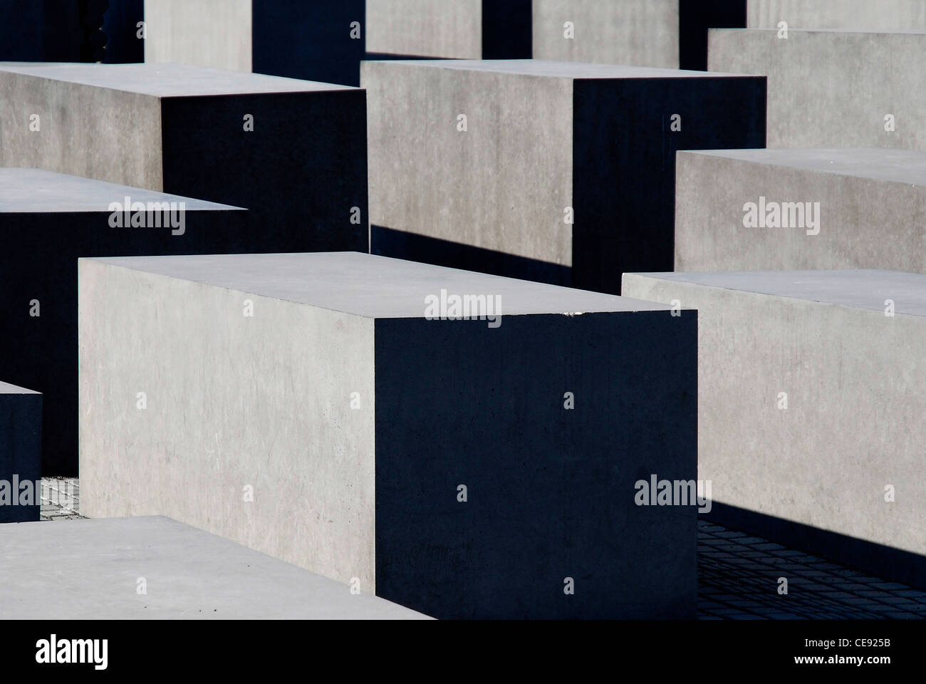 Memorial to the Murdered Jews of Europe in Berlin. Stock Photo