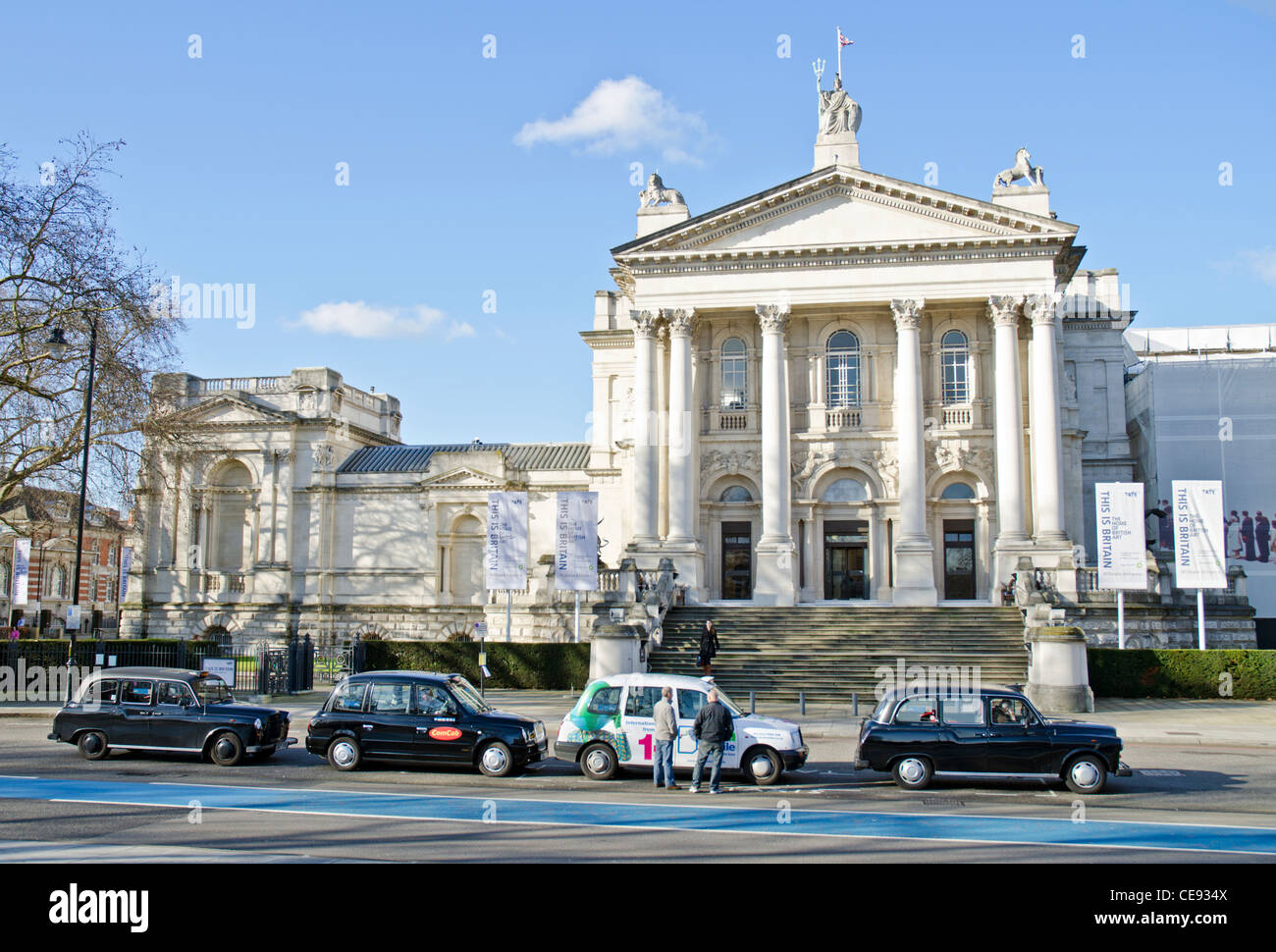 Tate Britain and the Tate Gallery in Millbank, City of Westminster, London, England, UK. Tate Britain Art Gallery. Stock Photo