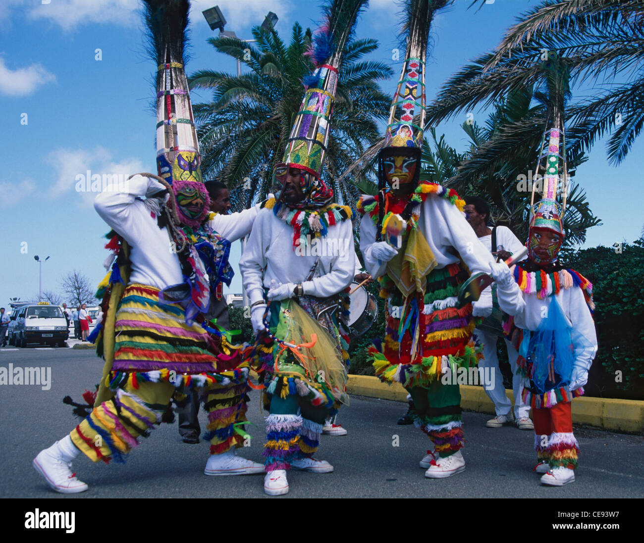 Gombey Dancers Stock Photo