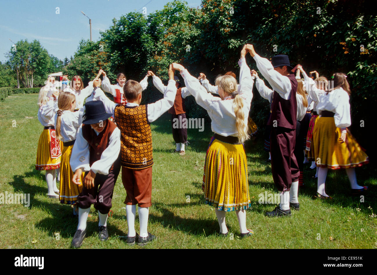 Estonian Traditional Folk Dances Stock Photo