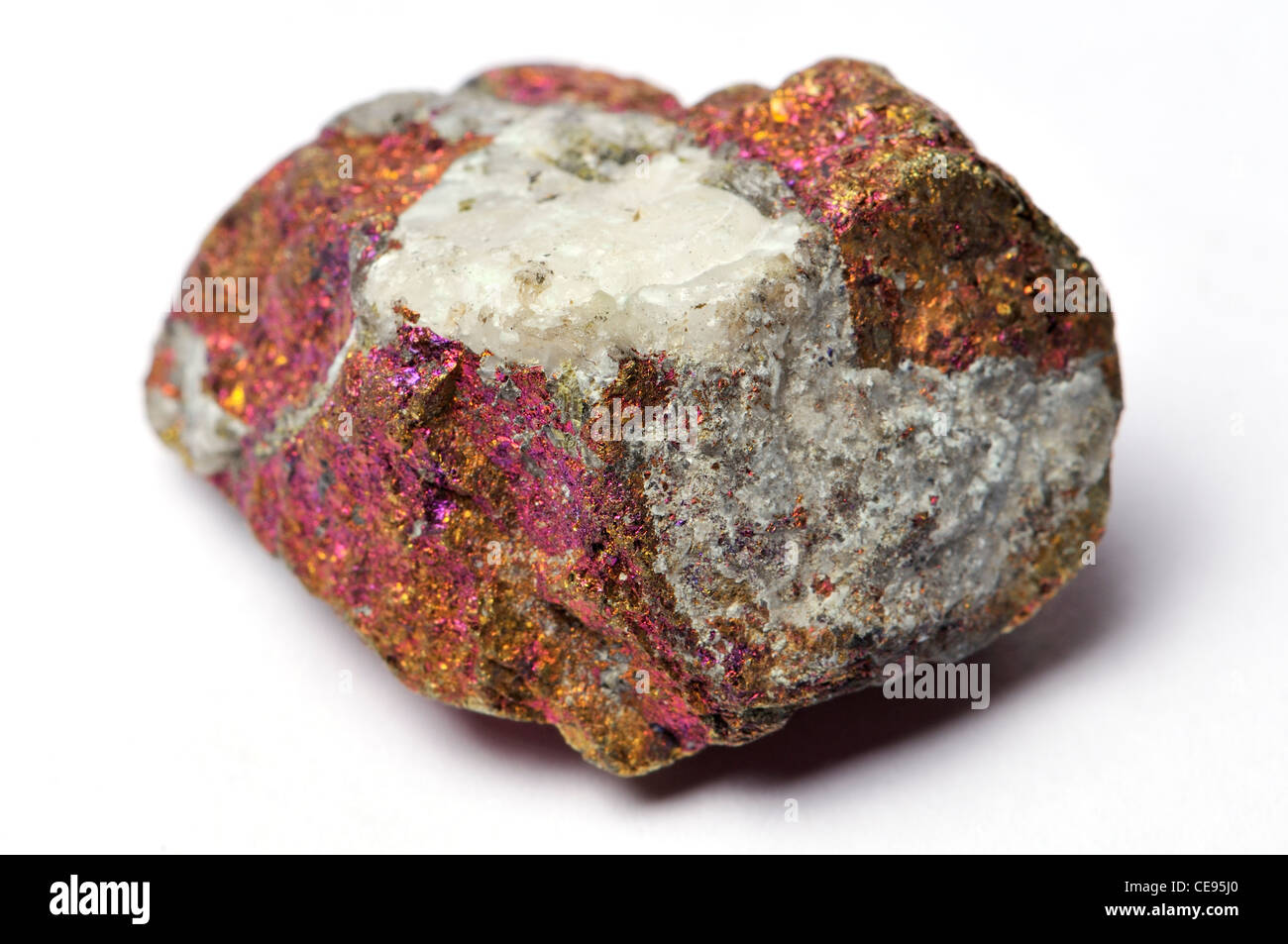 Chalcopyrite / Peacock's Ore (ore of copper) Stock Photo