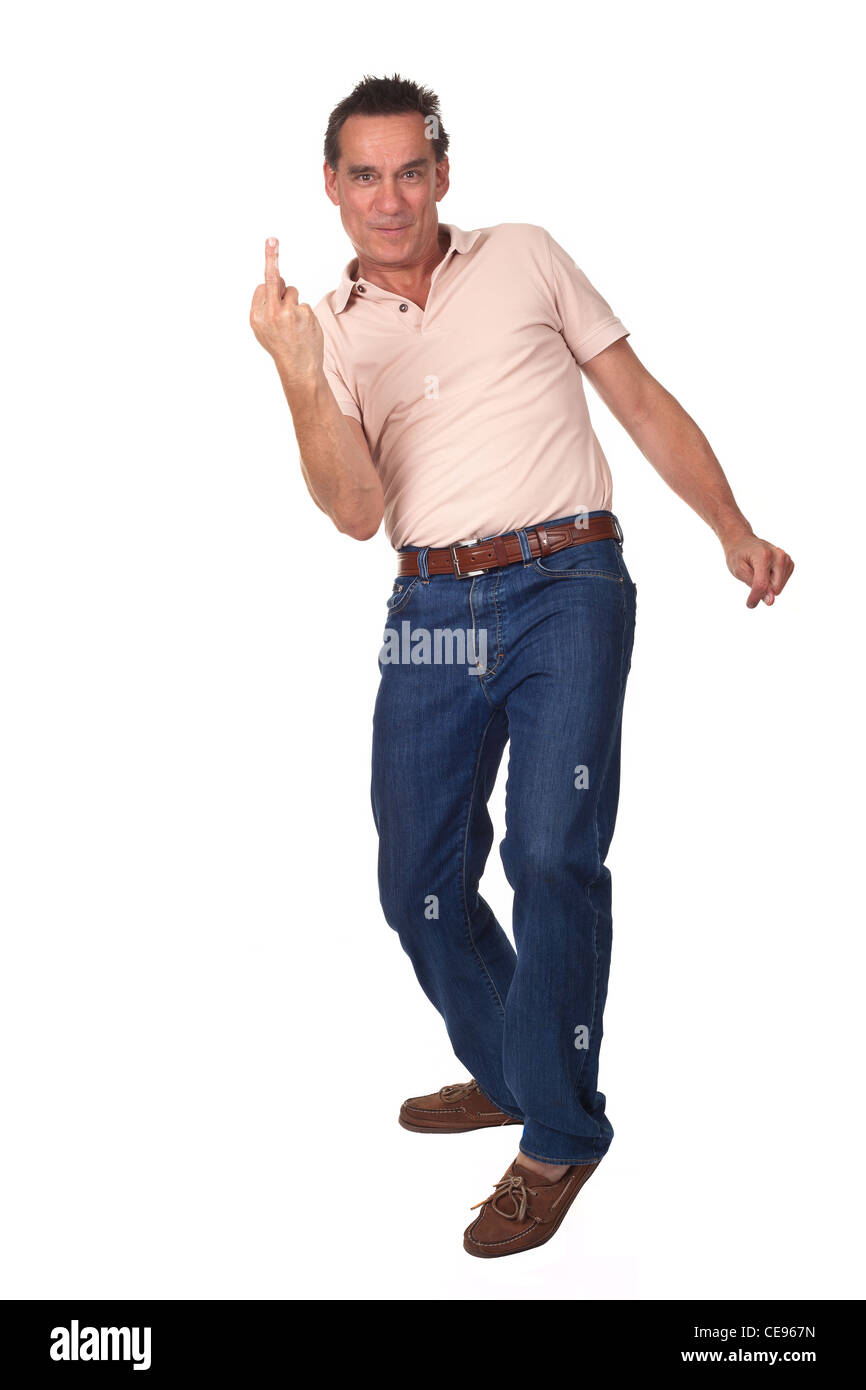 Man showing the middle finger hi-res stock photography and images - Alamy
