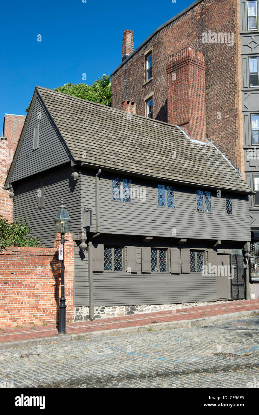 Paul Revere House at 19 North Square in Boston, Massachusetts, USA