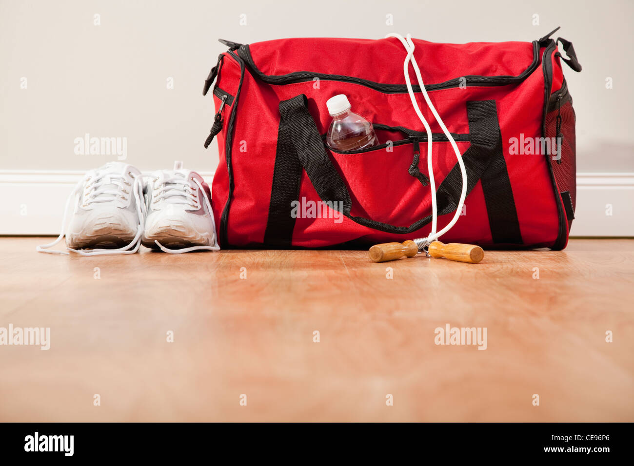 Bag and trainers Stock Photo