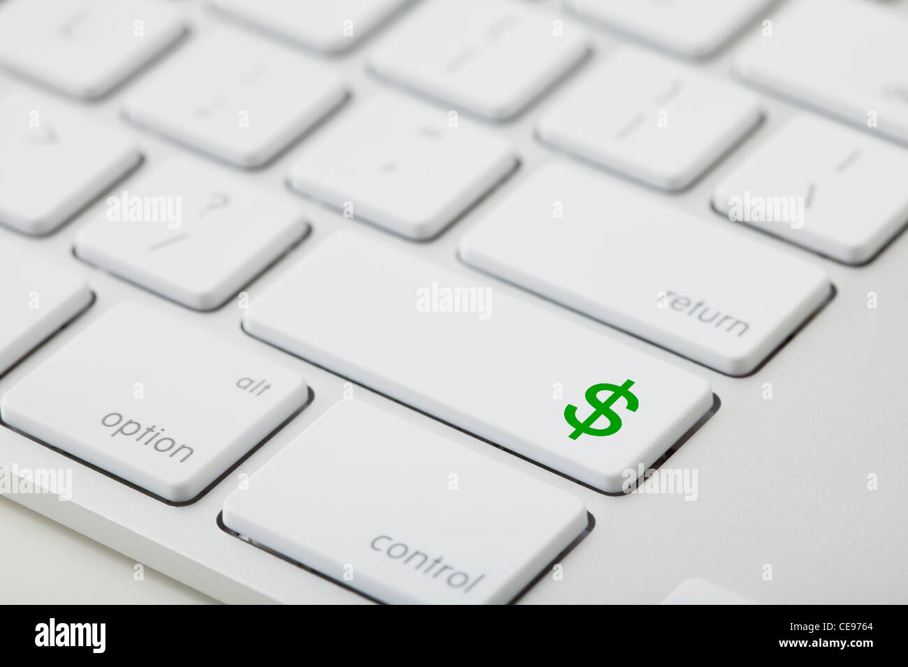 Computer keyboard with dollar sign on key Stock Photo