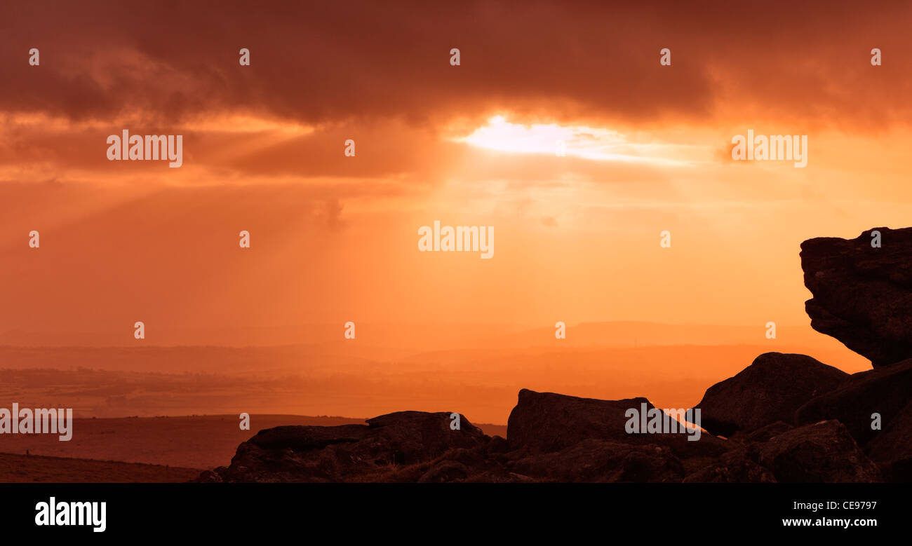 Dartmoor Orange Stock Photo