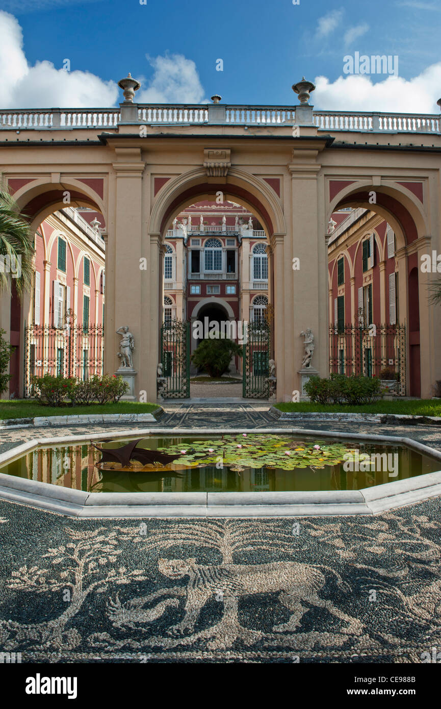 The Royal Palace gardens. Palazzo Reale. Genoa (Italian, Genova) Italy