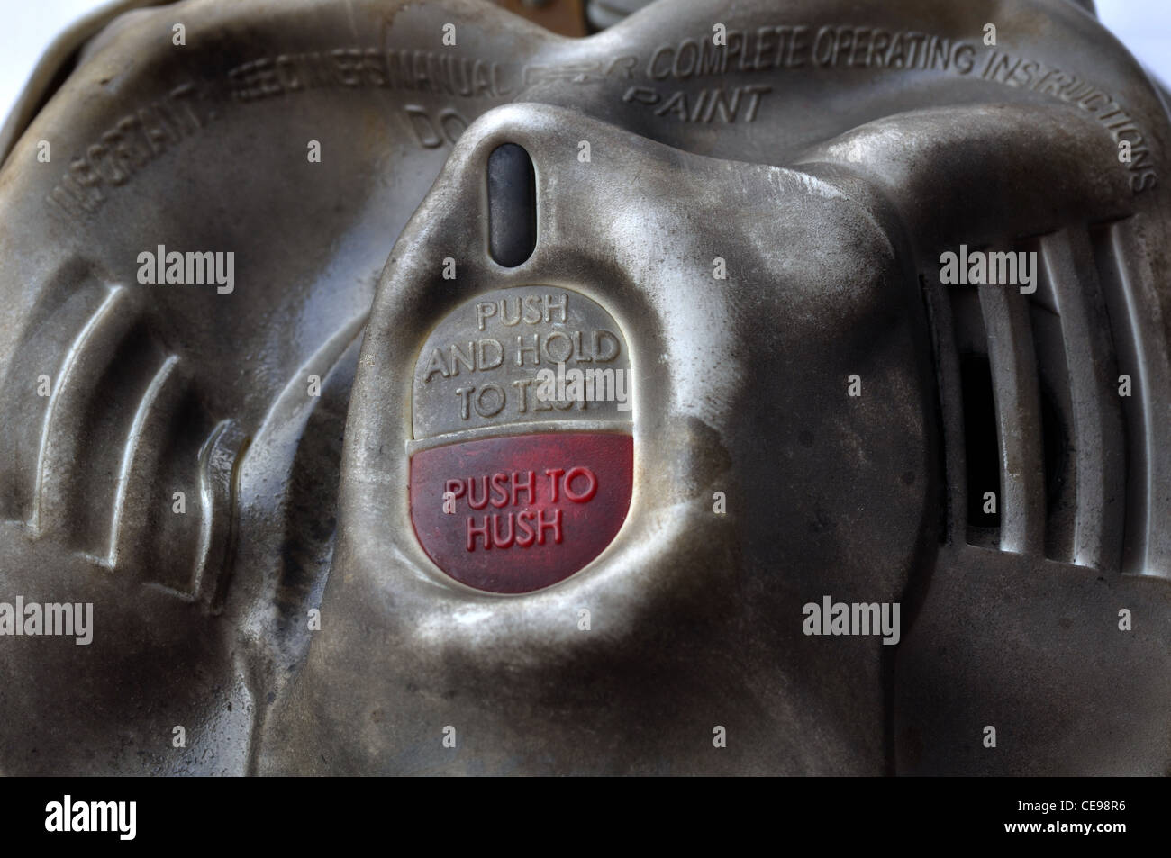 A fire damaged Smoke Alarm Stock Photo Alamy
