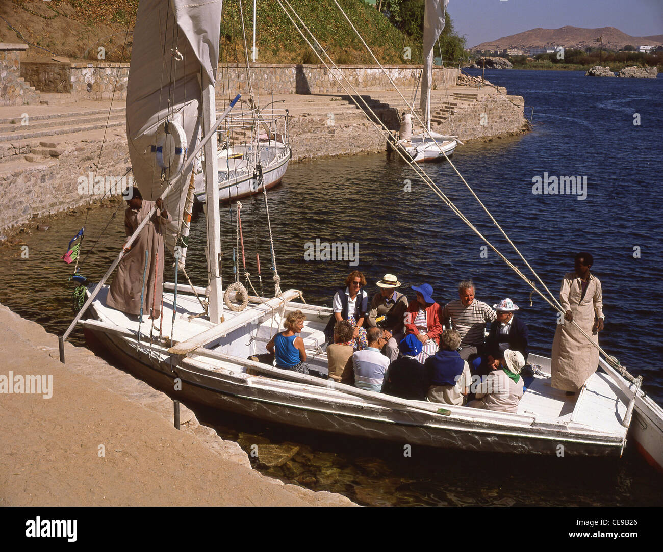 Felucca On River Nile At Kitchener s Island Aswan Aswan Governorate felucca-on-river-nile-at-kitchener-s-island-aswan-aswan-governorate