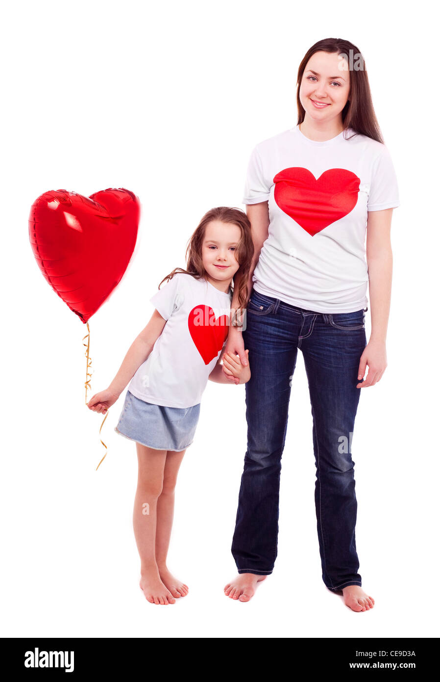 mother and daughter on the Valentine's day Stock Photo - Alamy
