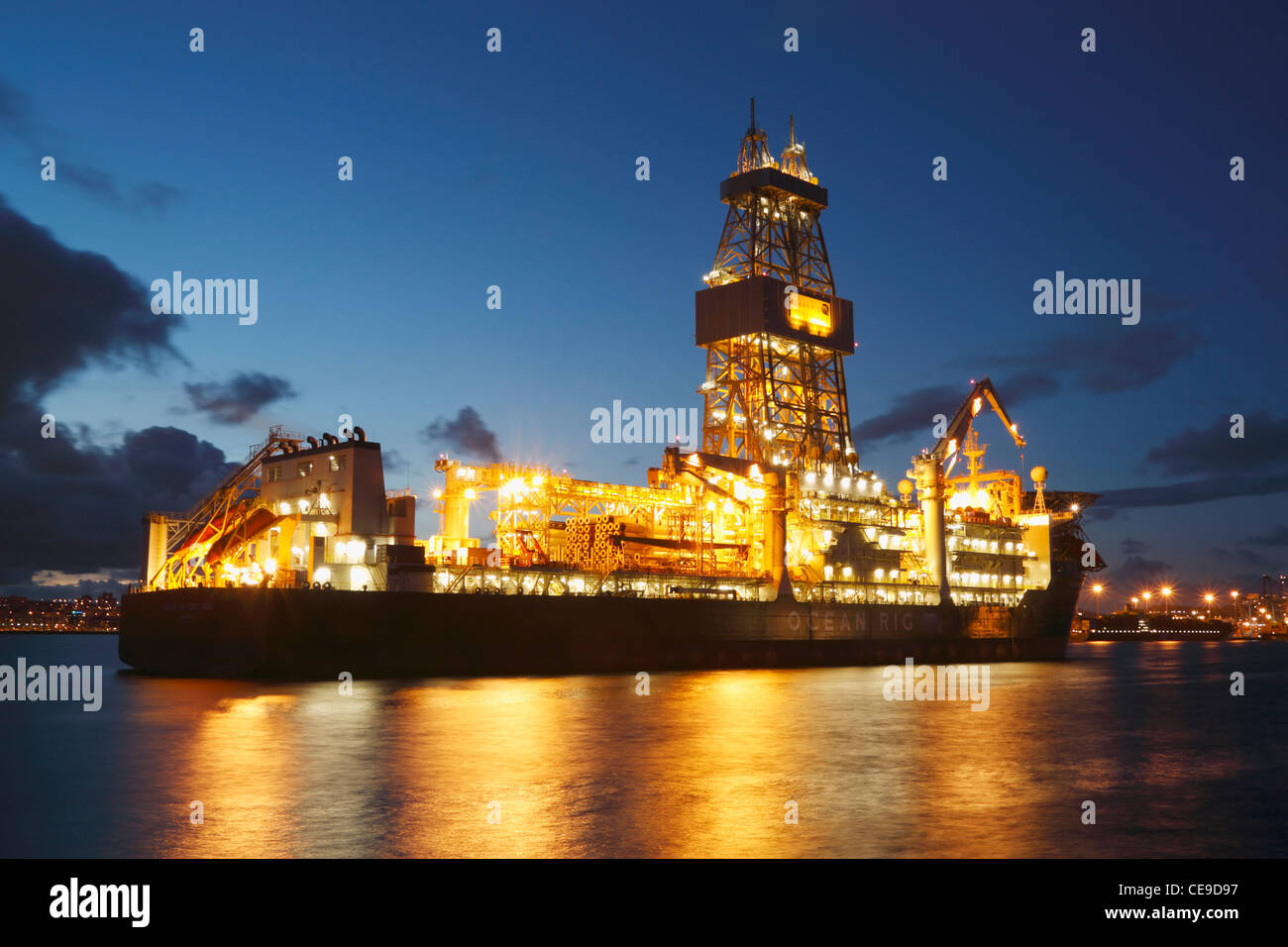 Ocean Rig Corcovado drillship Stock Photo Alamy