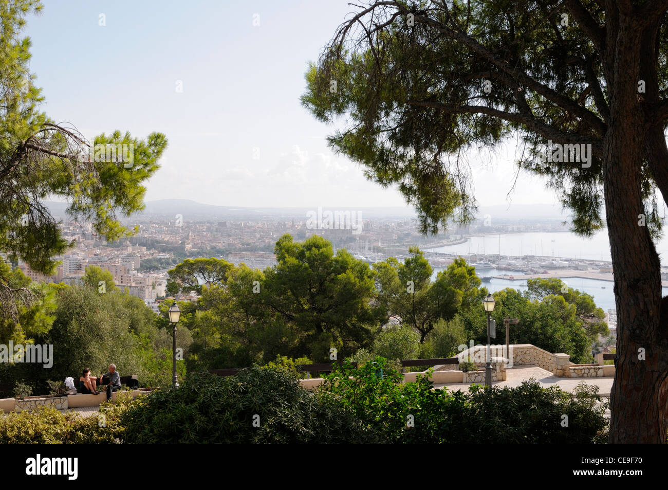 Blick über die Bucht von Palma, Mallorca, Spanien, Europa. | View over the bay of Palma, Majorca, Spain, Europe. Stock Photo