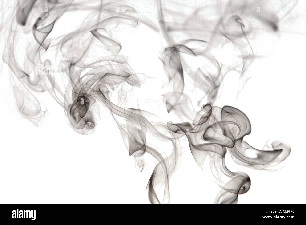 Abstract smoke, isolated on a white background Stock Photo - Alamy
