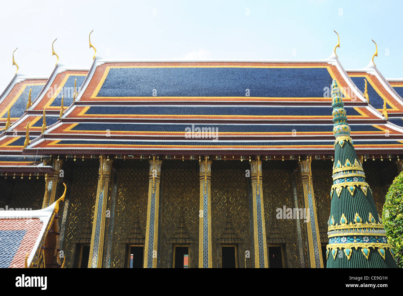 Gabled roof, Grand Palace, Bangkok, Thailand Stock Photo