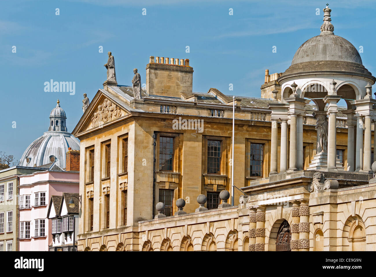 UK Oxford Queens College Stock Photo