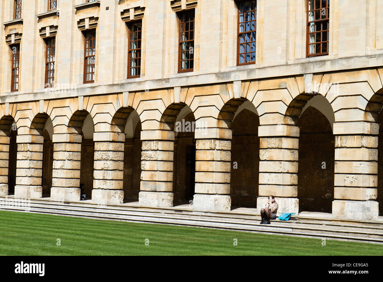 UK Oxford Queens College Stock Photo
