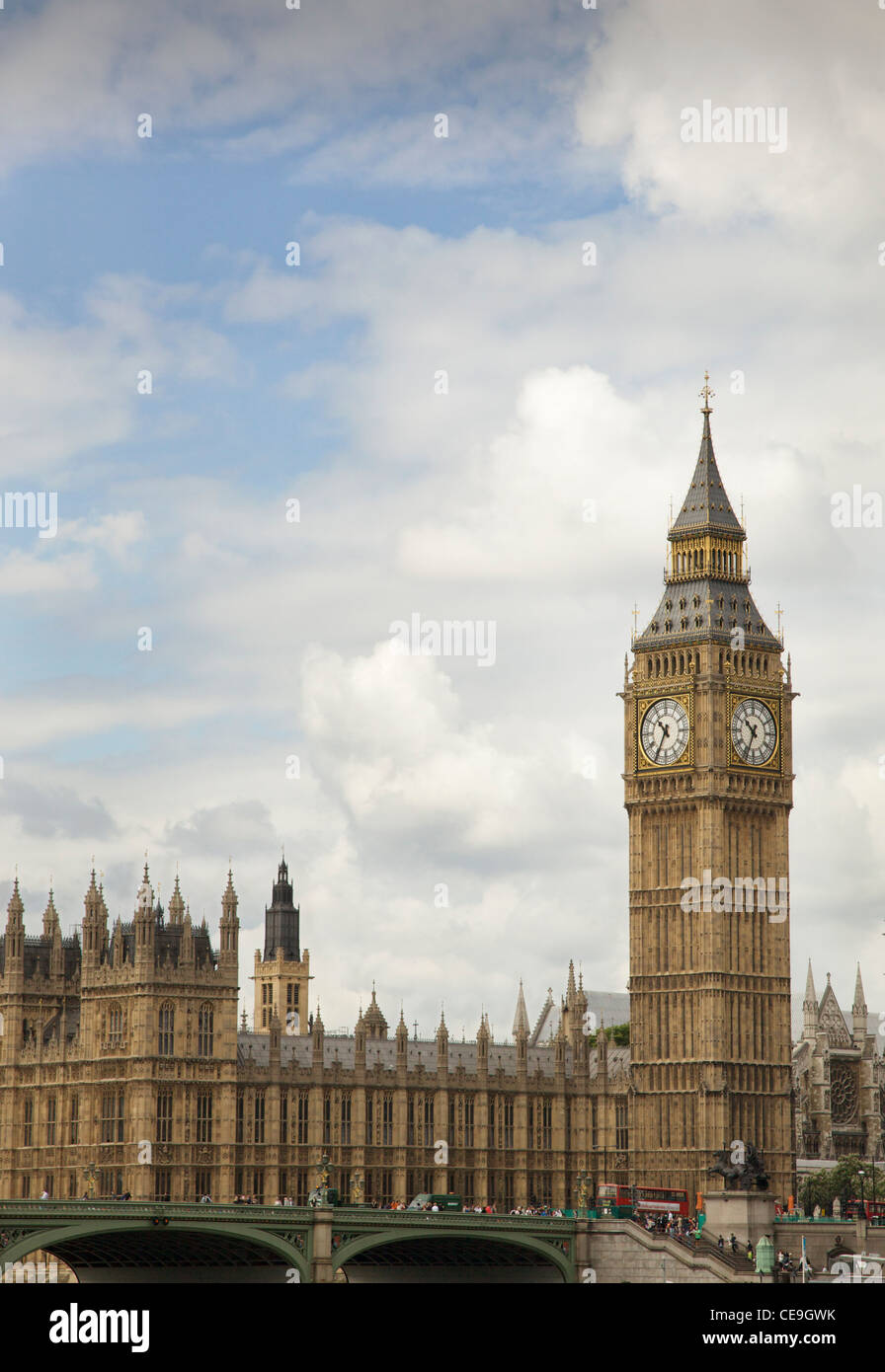 A view of Big Ben and The Houses of Parliament from across the