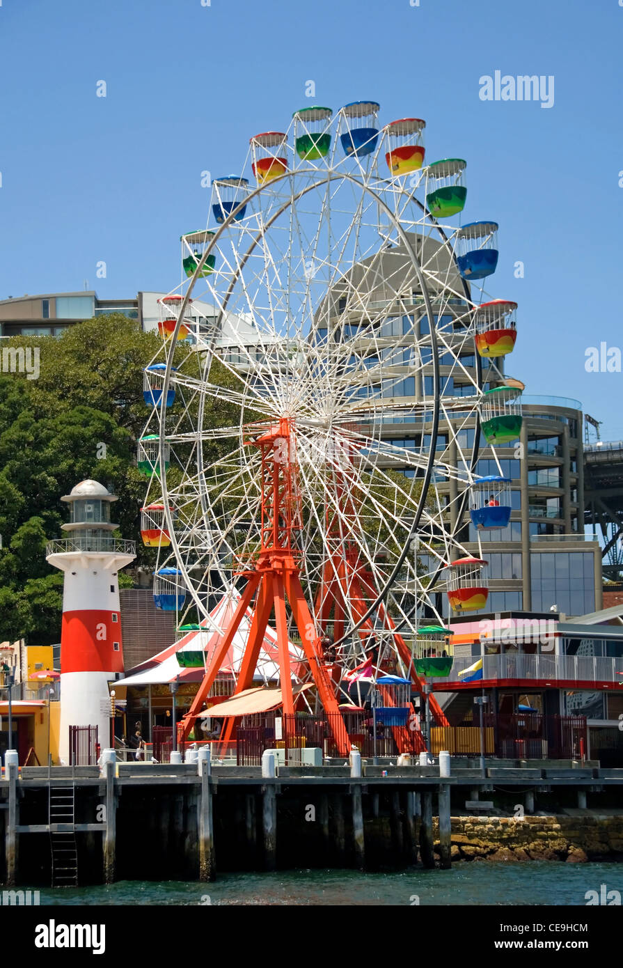 The ferris wheel at Luna Park, Sydney, Australia Stock Photo