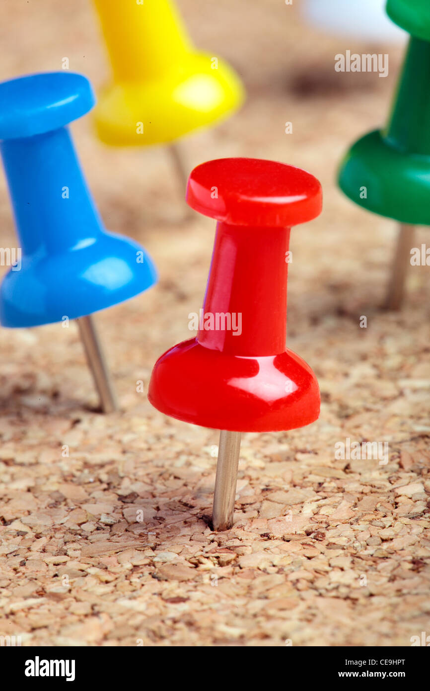 Colored Push Pins Stock Photo Alamy