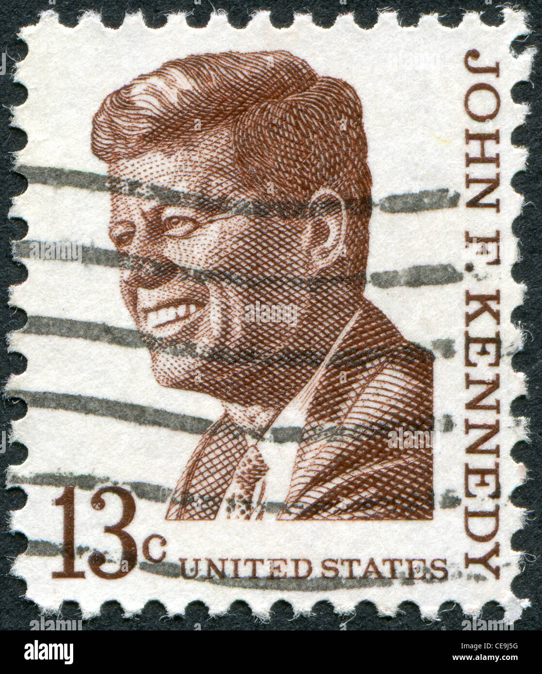 USA - CIRCA 1967: A stamp printed in the USA, shows John Fitzgerald 'Jack' Kennedy, circa 1967 Stock Photo