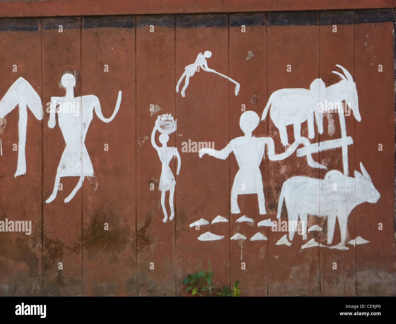 Tribal art wall painting orissa hi-res stock photography and images - Alamy